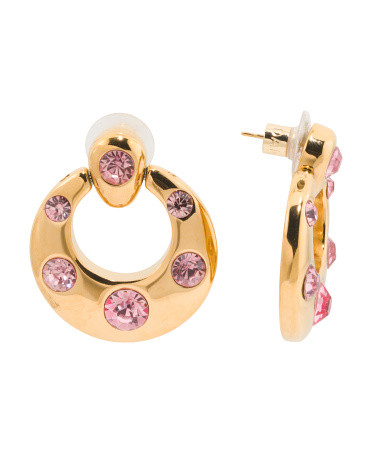 Reese Gold Plated Crystal Drop Earrings | TJ Maxx