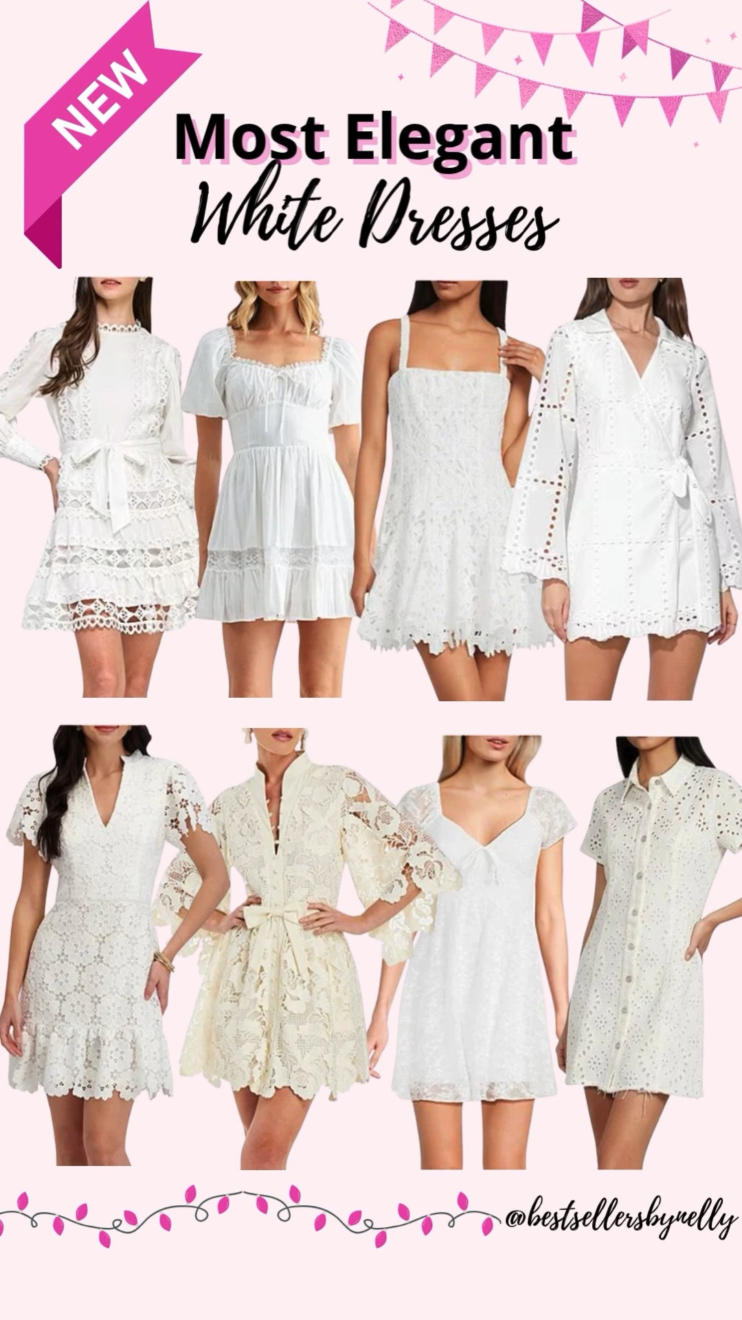 Fresh drop of the prettiest white dresses 🤍✨✨ these are the kind you’ll keep reaching for all spring/summer. 

Perfect for brunch, vacations, bridal events, or just feeling put together with minimal effort👏👏

Save this for your next outfit inspo ✨

**Linking more options**



white dress
white mini dress
elegant dresses
spring dresses women
summer dresses women
lace white dress
bridal shower dress
graduation dress outfit
vacation dresses
resort wear women
white outfit ideas
feminine style outfits
chic summer outfits
amazon fashion finds
trending dresses 2026
lightweight summer dress
short white dress
romantic dresses women
casual chic outfits
white lace mini dress
eyelet dress white
flowy summer dress
minimal style dress
clean girl aesthetic outfit
europe summer outfits
beach vacation dress
spring outfit inspo
brunch outfit ideas

#LTKgrwm #LTKootd #LTKPetite