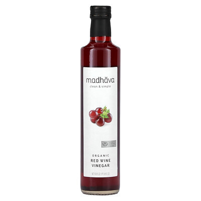 Madhava, Organic Red Wine Vinegar, 16.9 fl oz | iHerb