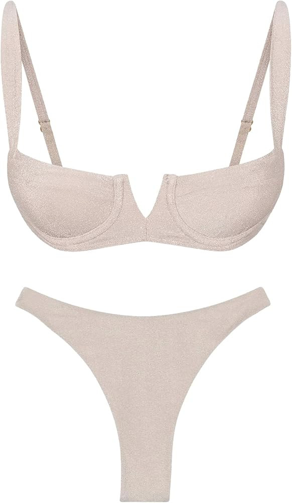 Narecte Womens Sexy Bikini Sets,Triangle Bikinis,Two Piece Swimsuit for Women,Womens Bikini Swims... | Amazon (US)