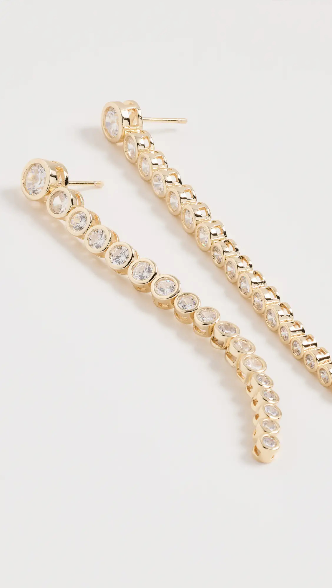 Kenneth Jay Lane Graduated Cubic Zirconia Linear Drop Earrings | Shopbop | Shopbop