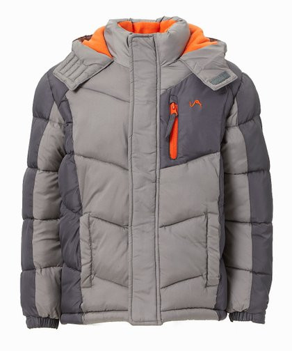 Vertical 9 Gray & Charcoal Puffer Coat - Toddler | Zulily