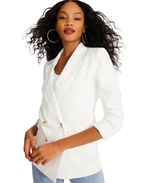 BOYFRIEND BLAZER WHITE | Steve Madden (US)
