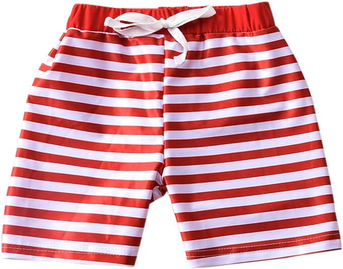 HIHA Baby Boy Swim Trunks, Toddler Stripe Beach Swim Shorts Bathing Suit Toddler Boy Swimwear | Amazon (US)