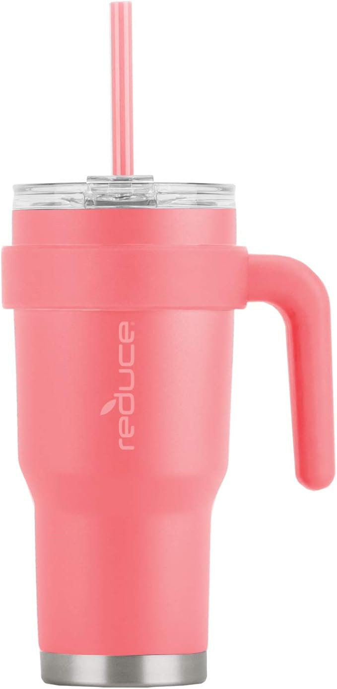 Reduce Tumbler – 24oz Cold 1 Mug With Lid, Straw and Handle – 24 Hours Cold – Easy-Hold Han... | Amazon (US)