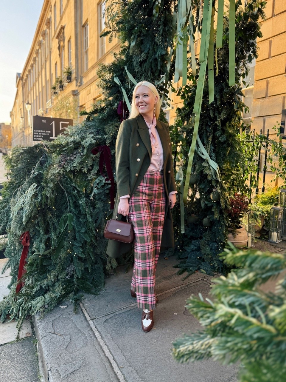 Yuletide Greenery 🌲💫

Pink Hall tie neck blouse and Natalia Green Wool Coat - LK Bennett (use my 15% discount code on full price styles REBECCALIPKINAUTHOR15)

Belgravia Pink & Green Check Trousers - Boden 

Mini Holly Bag - Tusting 

Grace 2 Tone Shoes - Memery 

#LTKfestive #LTKwinter #LTKeurope