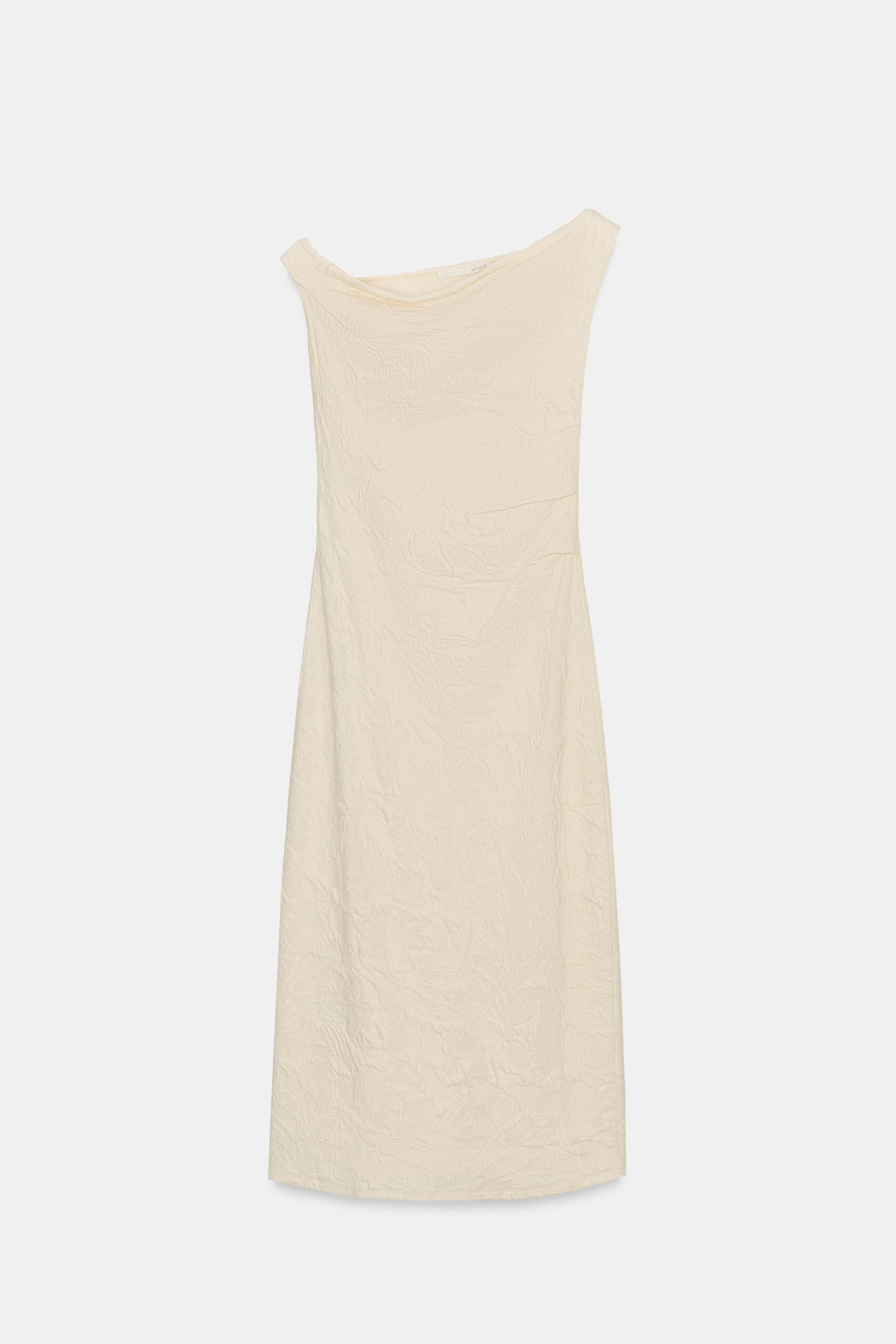 PLEATED JACQUARD DRESS | Zara US