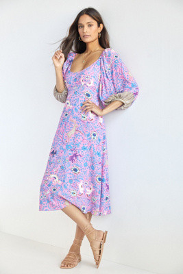 Plenty by Tracy Reese Puff-Sleeve Midi Dress | Anthropologie (US)