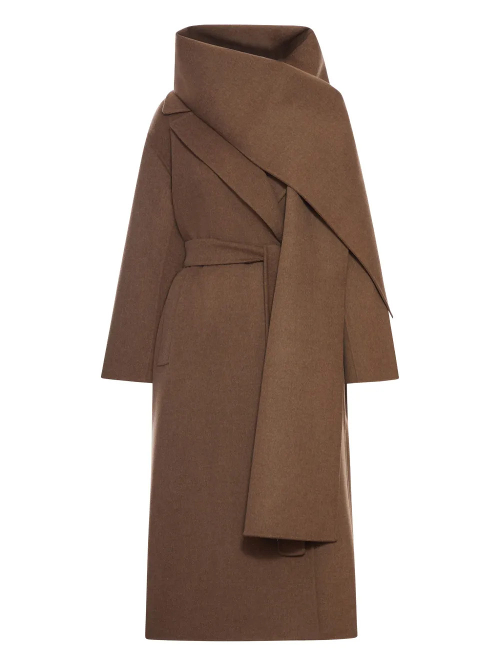 'S Max Mara wrap-collar Belted Coat | Brown | FARFETCH | Farfetch Global