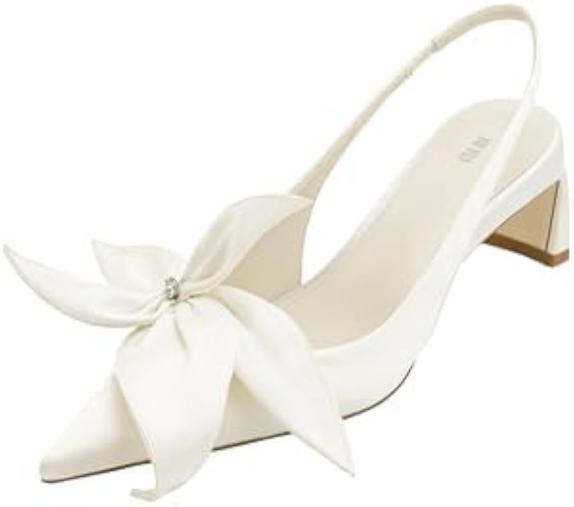 JW PEI Women's Queena Floral Appliques Slingback Pumps | Amazon (US)