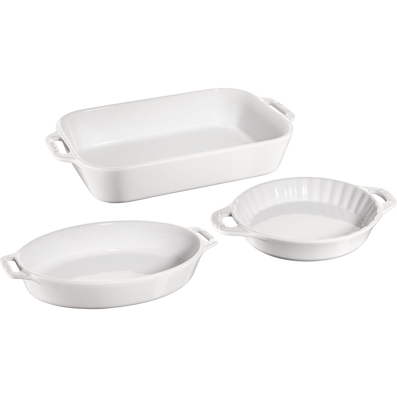 3-pc, Mixed Baking Dish Set, white | The ZWILLING Group Cutlery & Cookware