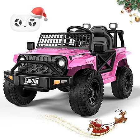 12V Kids Toddler Ride On Truck Electric Jeep - 7Ah Large Battery Kids Electric Vehicles with Remo... | Amazon (US)