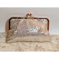 Bridal Clutch Champagne Sequined Bridesmaid Holiday | Etsy (US)