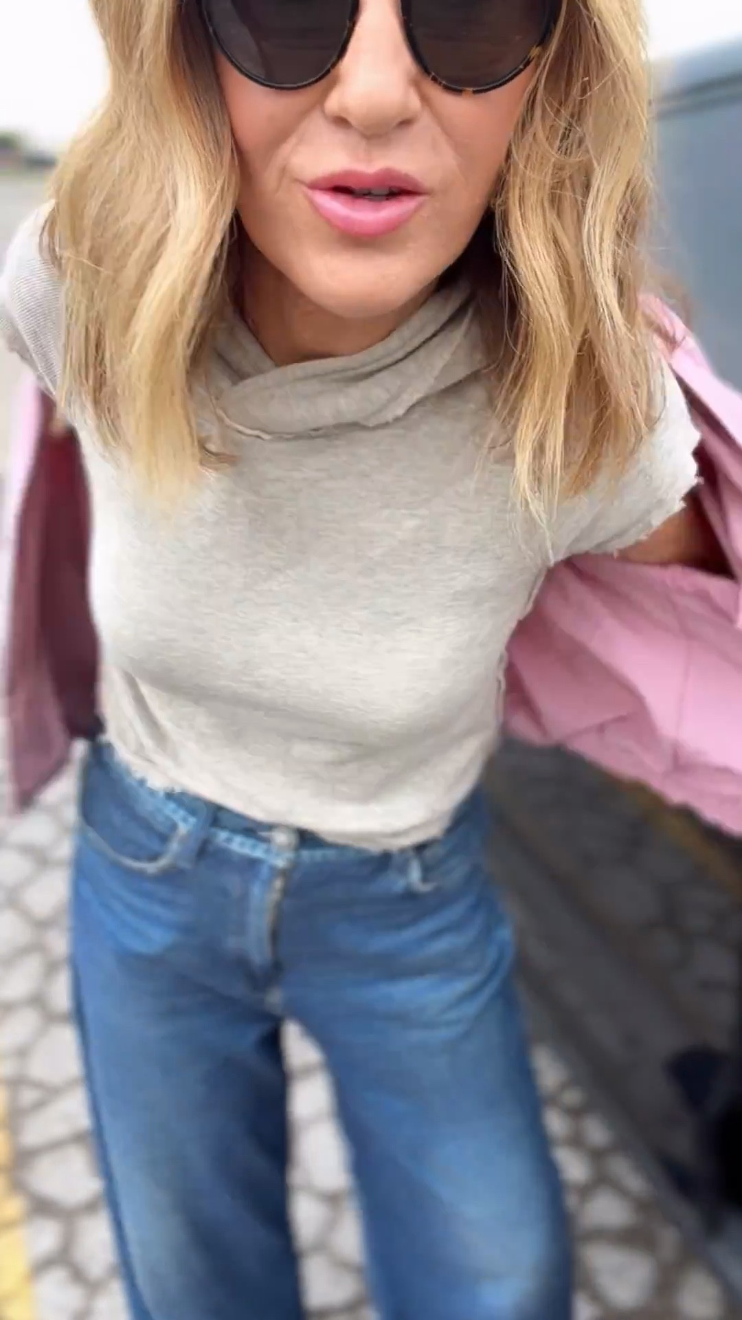 Ootd 
Medium shrunken hoodie
Size small jacket
Size 27 jeans sweatpant 

Comment SHOP below to receive a DM with the link to this post on my LTK ⬇ https://liketk.it/69c7Q #ltkover40 #ltkootd 

#LTKOver40