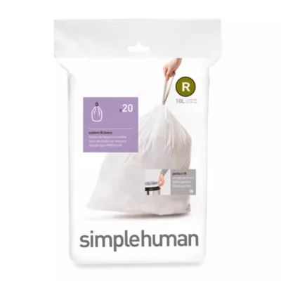 simplehuman® Code R 20-Pack 10-Liter Custom Fit Liners | Bed Bath & Beyond