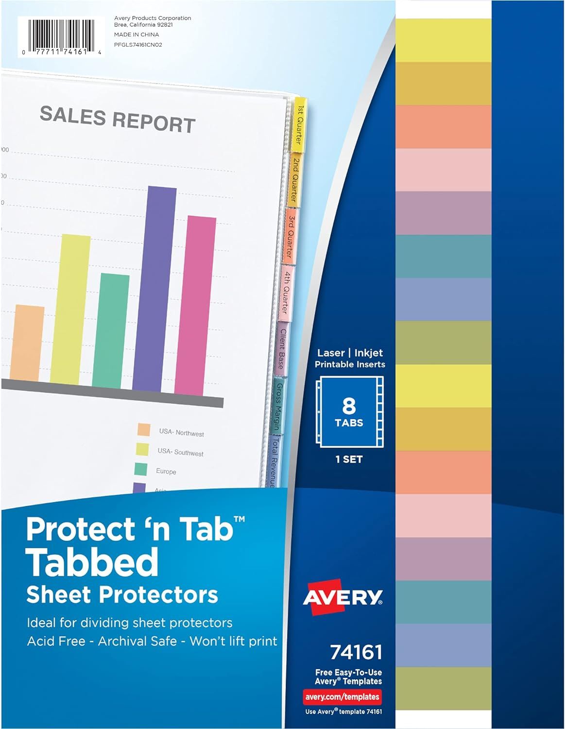 Avery Clear Protect 'n Tab Tabbed Sheet Protector Dividers, 8-Tab Set, Top Load, 8 Page Protector... | Amazon (US)