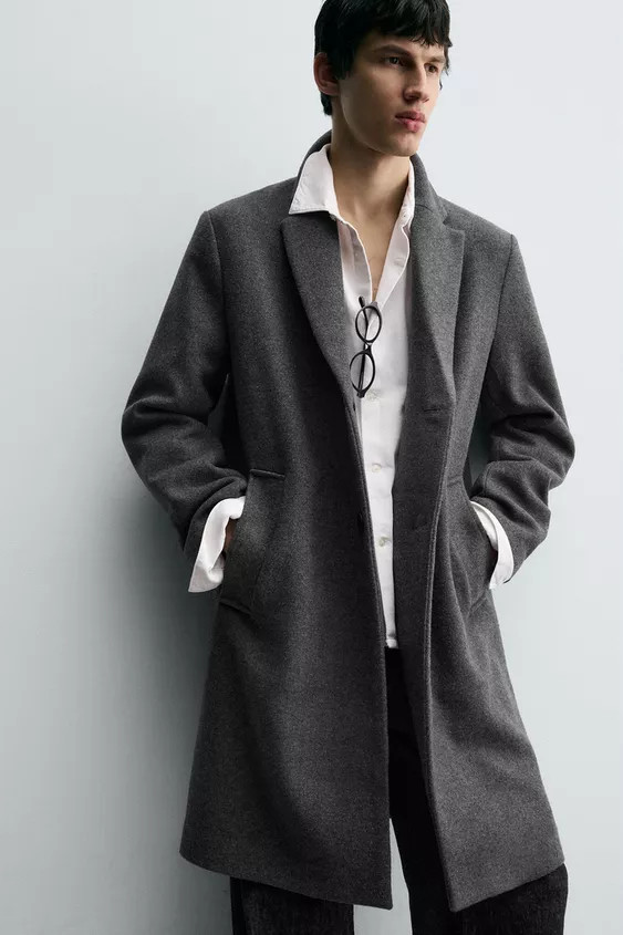 REGULAR FIT WOOL BLEND COAT | Zara US