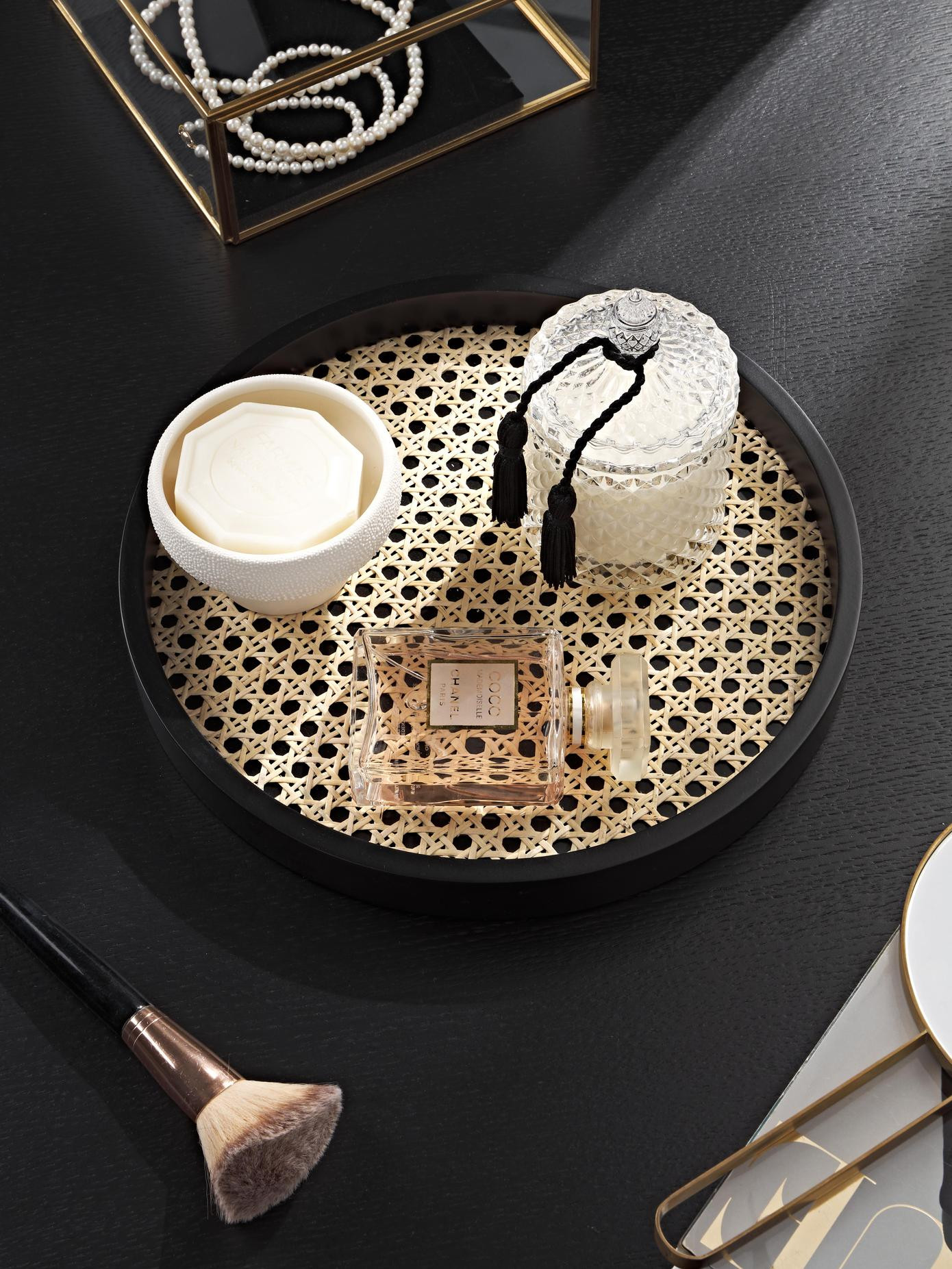 Bandeja redonda con tejido vienés Carina | Westwing EU