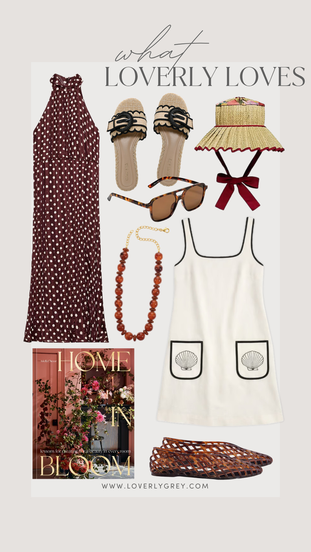 Rich burgundy tones, woven textures, and timeless summer details ❤️ From statement dresses to coastal-inspired accessories, these elevated finds are perfect for warm-weather styling.

summer fashion, burgundy dress, polka dot dress, coastal style, woven flats, raffia hat, shell dress, resort wear, vacation outfit, summer accessories, fisherman flats, coastal decor 

 #LTKSeasonal #LTKHome