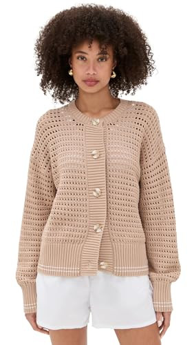 Varley Women's Kris Relaxed Fit Knit Cardigan, Light Taupe, XS | Amazon (US)