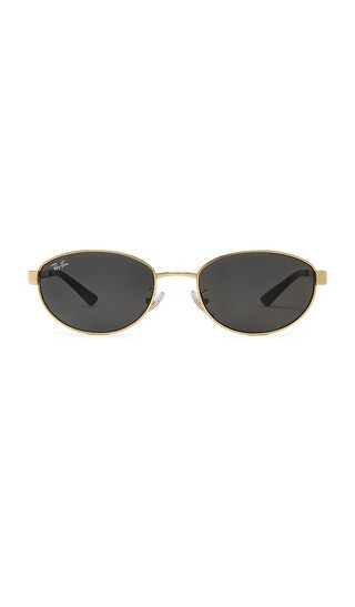 Ray-Ban Oval Sunglasses in Metallic Gold. | Revolve Clothing (Global)