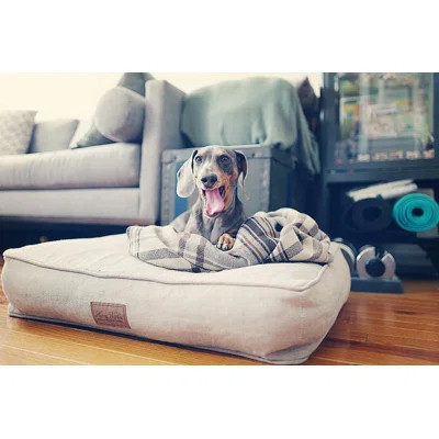 Tweed Rectangle Dog Bed Small Brown | Wayfair North America