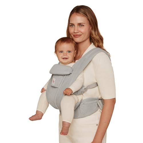 Ergobaby Omni Deluxe Baby Carrier Newborn to Toddler - Breathable Baby Carriers for Summer - All-Position Carrier with Enhanced Lumbar Support & Airflow (7-45 Pounds), Mesh, Pearl Grey | Amazon (US)