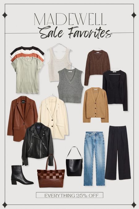 Madewell Sale Favorites!
🚨 ( The Insiders Event : 25% off for ALL insiders, 30% off for STARS + ICONS)
—
Fall wardrobe, quality pieces, jeans, denim, leather, jacket, tee, sweater , sleeveless, trousers, bag , tote, booties, neutral 

#LTKstyletip #LTKSale #LTKSeasonal