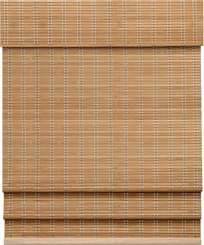 LazBlinds Cordless Bamboo Roman Shades, Light Filtering Window Treatment, Roll Up Bamboo Blinds f... | Amazon (US)