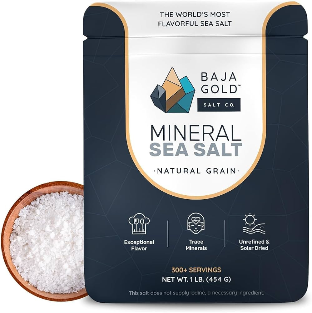 Baja Gold Mineral Sea Salt - Recommended by Gary Brecka - Organic Natural Grain Salt for Cooking ... | Amazon (US)