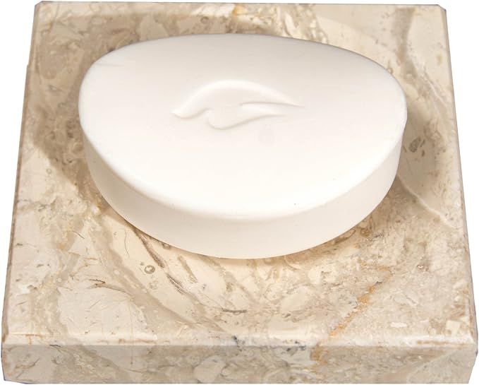 CraftsOfEgypt Beige Marble Soap Dish - Polished and Shiny Marble Dish Holder – Beautifully Craf... | Amazon (US)