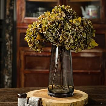 TOPIA Silk Fall Flowers Artificial Silk Dried Hydrangea Flowers Artificial Fall Flowers Bouquet D... | Amazon (US)