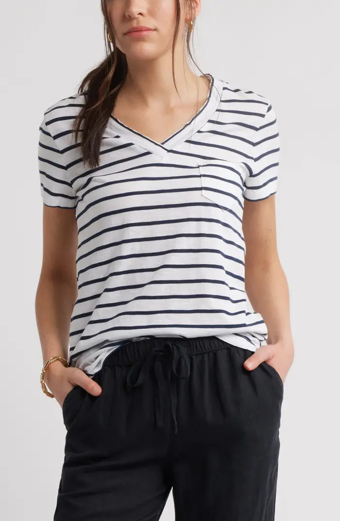 Cotton & Modal V-Neck T-Shirt | Nordstrom
