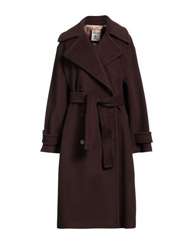 Semicouture Woman Coat Dark brown Size 10 Virgin Wool, Polyamide | YOOX (US)
