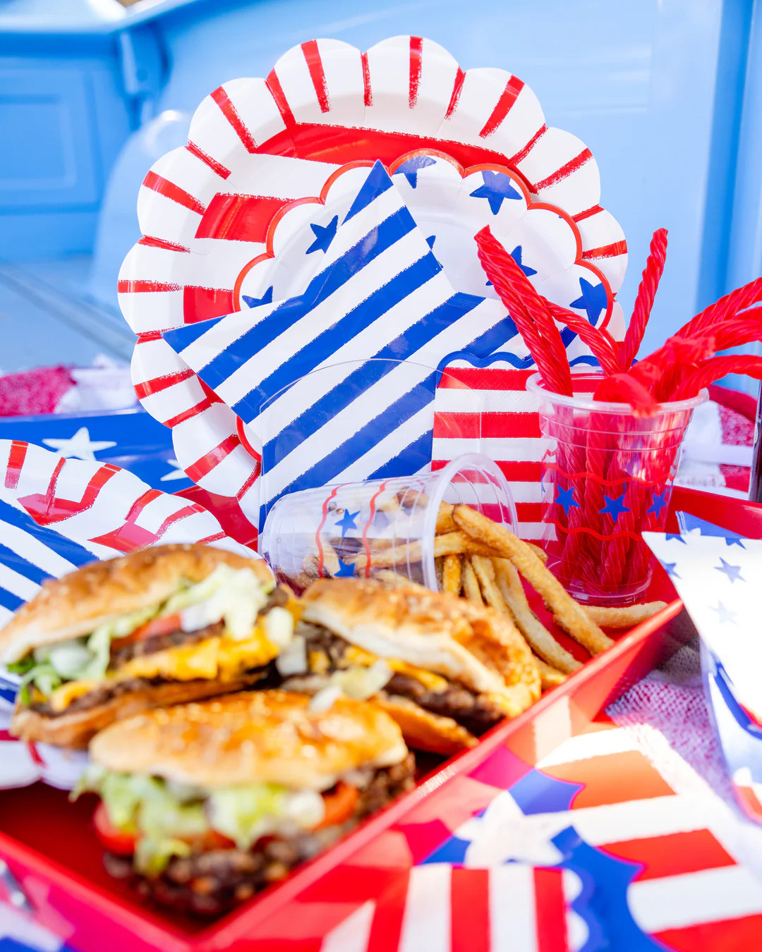 Striped Star Paper Plate - 9.5" | My Mind's Eye