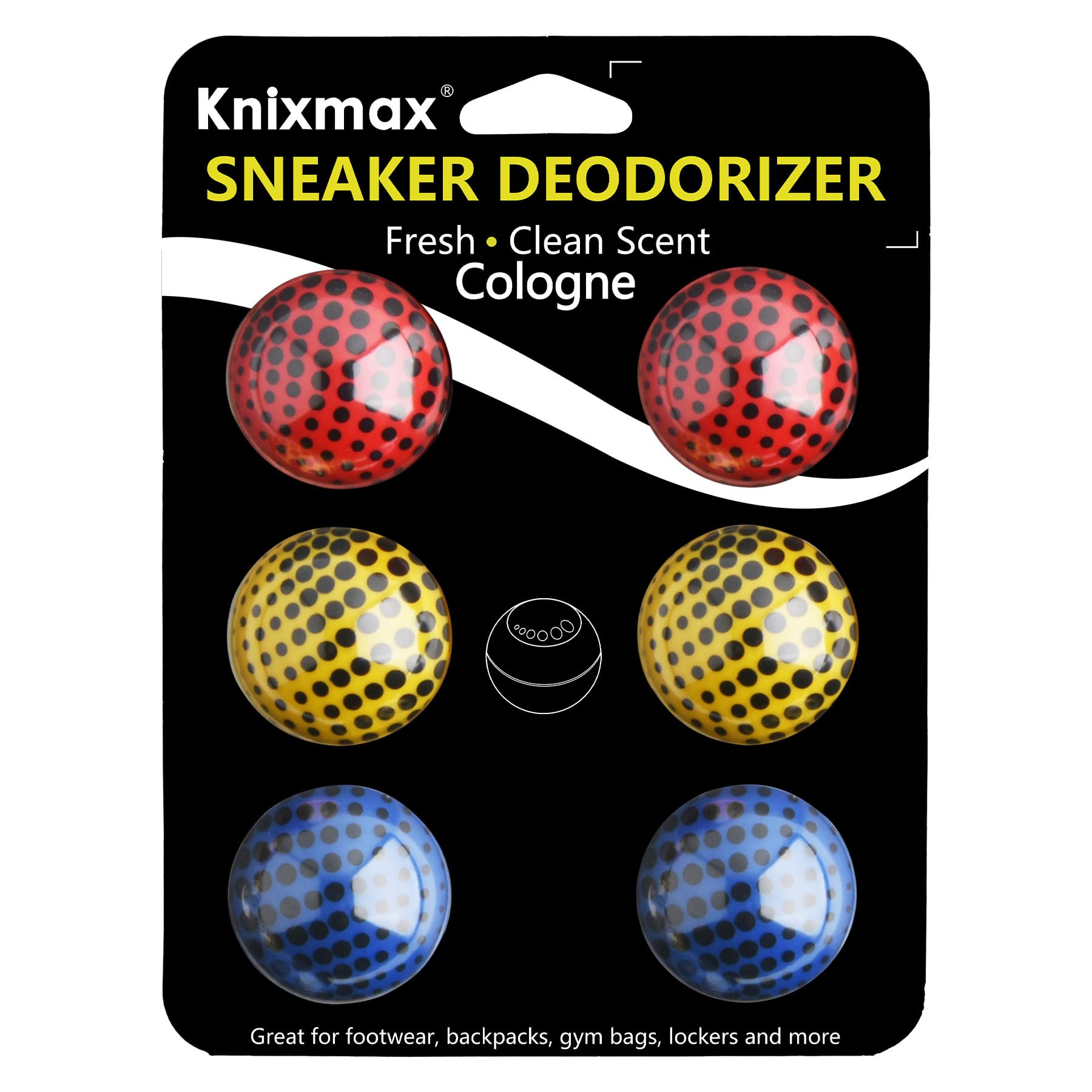 Knixmax Sneaker Deodorizer Shoe Freshener Balls, Gym Bags Lockers Car Air Fresheners, Boot Deodor... | Amazon (US)