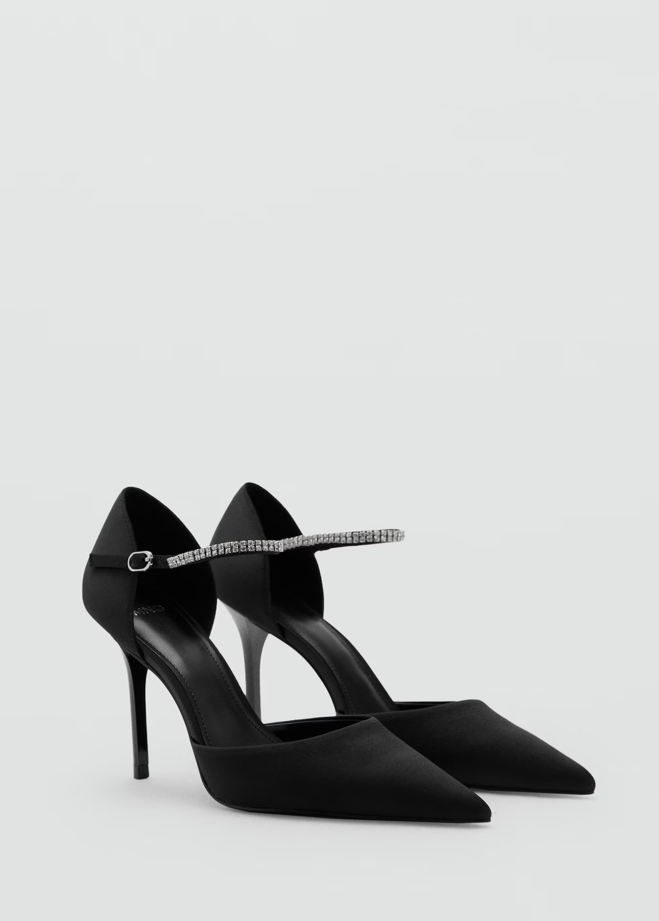 Strappy heeled shoes with rhinestones | MANGO (UK)