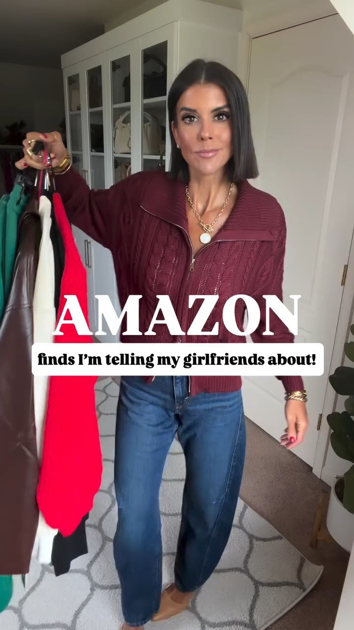 Amazon Finds I’m Telling my girlfriends about! Amazon size in all, size 24 in jeans. Size xs in faux leather leggings