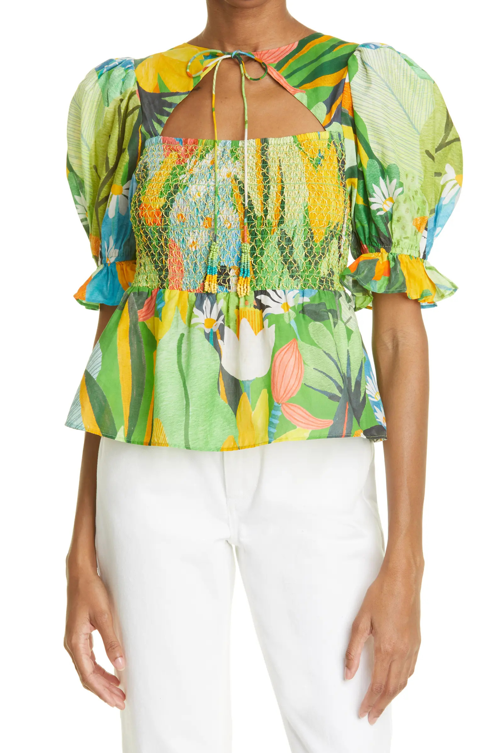Toucan Print Cotton Blouse | Nordstrom