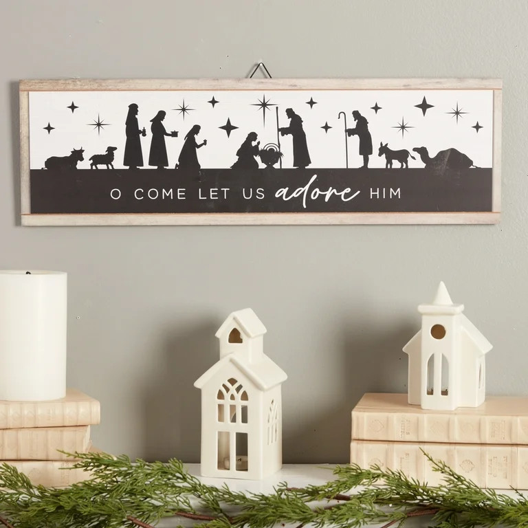 White Church Decoration, Ceramic, 8 in, by Holiday Time | Walmart (US)