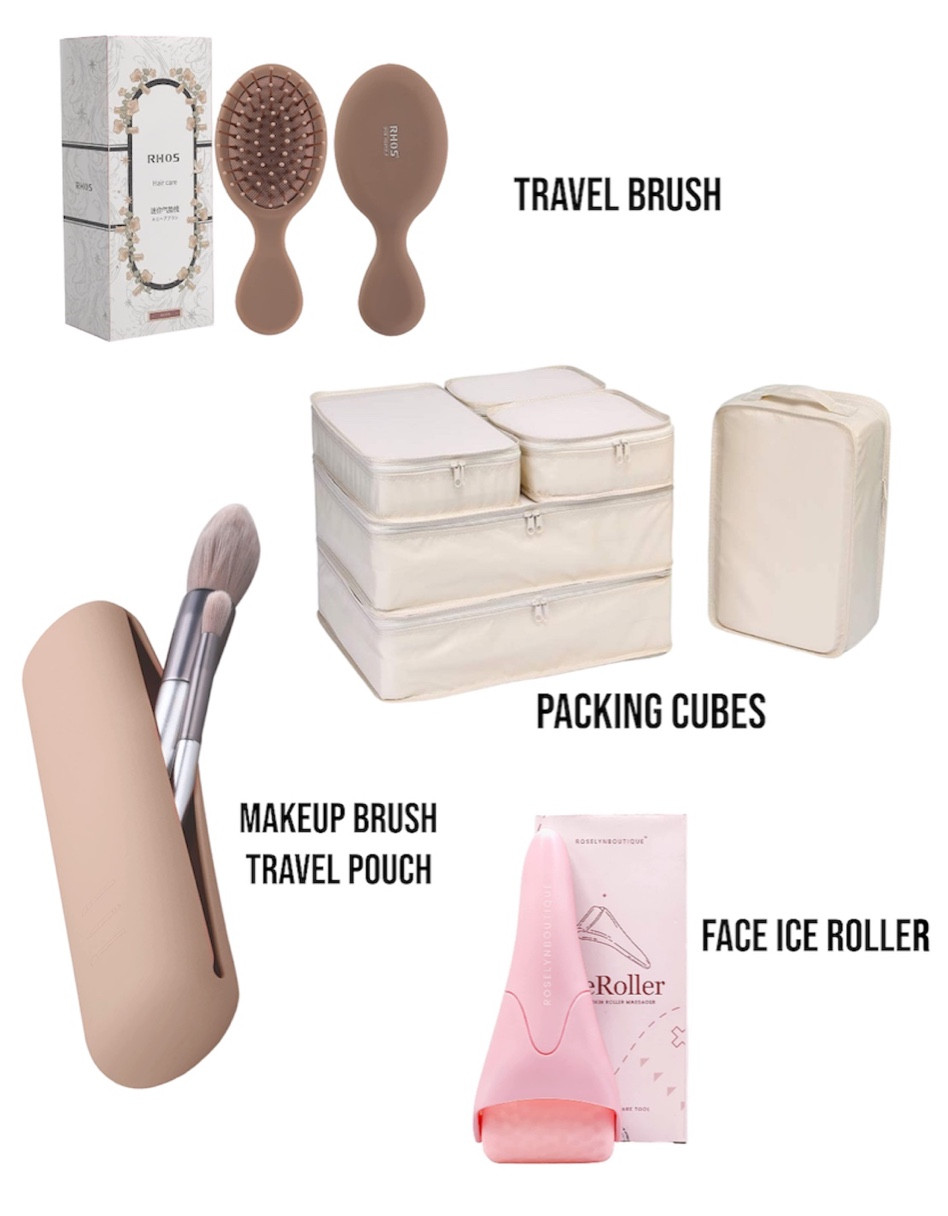 My recent Amazon travel purchases 

Makeup brush silicone pouch
Face ice roller 
Packing cubes 
Travel hair brush 

#LTKbeauty #LTKunder50 #LTKtravel