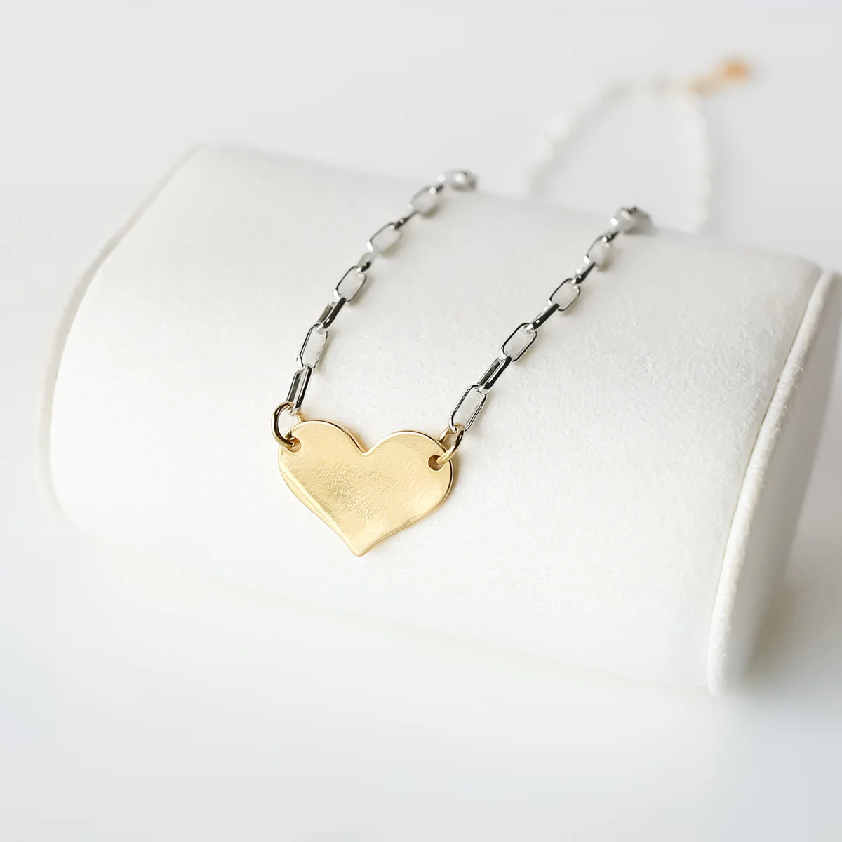 hartley trending two tone heart necklace | Bowood Lane