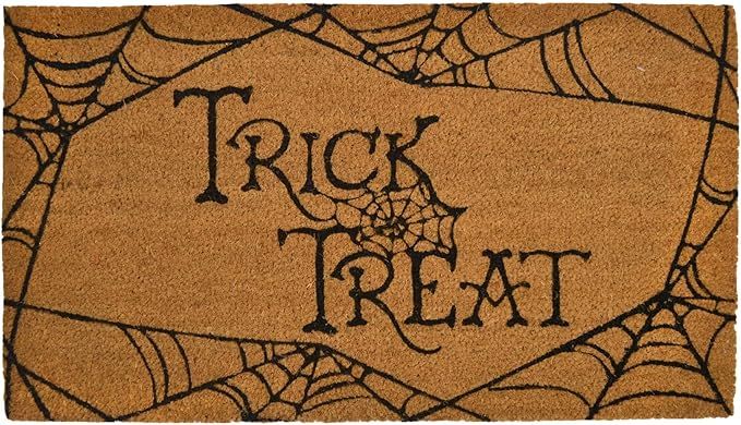 Decorative Halloween Welcome Mat, Trick & Treat, Natural Coco Coir Mats with Non-Slip PVC Backing... | Amazon (US)