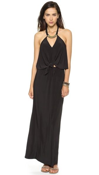 Tbags Los Angeles Convertible Maxi Dress With Necklace - Black | Shopbop