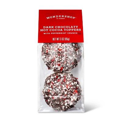 Dark Chocolate Peppermint Hot Cocoa Toppers - 4ct - Wondershop&#8482; | Target