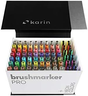 KARIN Brushmarker PRO Mega Box Plus 72 colours + 3 blenders set | Amazon (US)