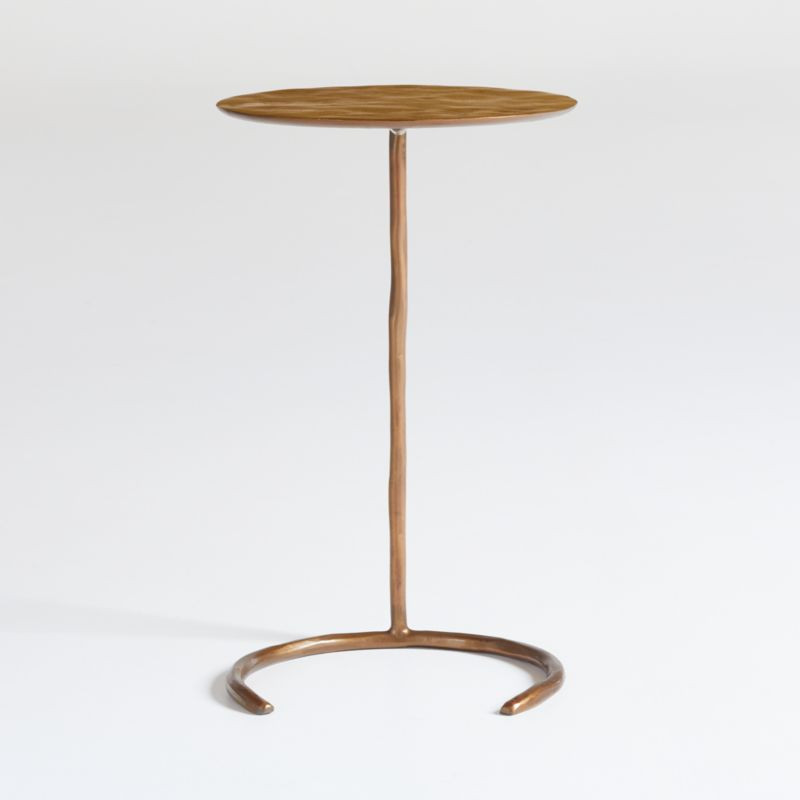 Azura Brass C-Table + Reviews | Crate and Barrel | Crate & Barrel