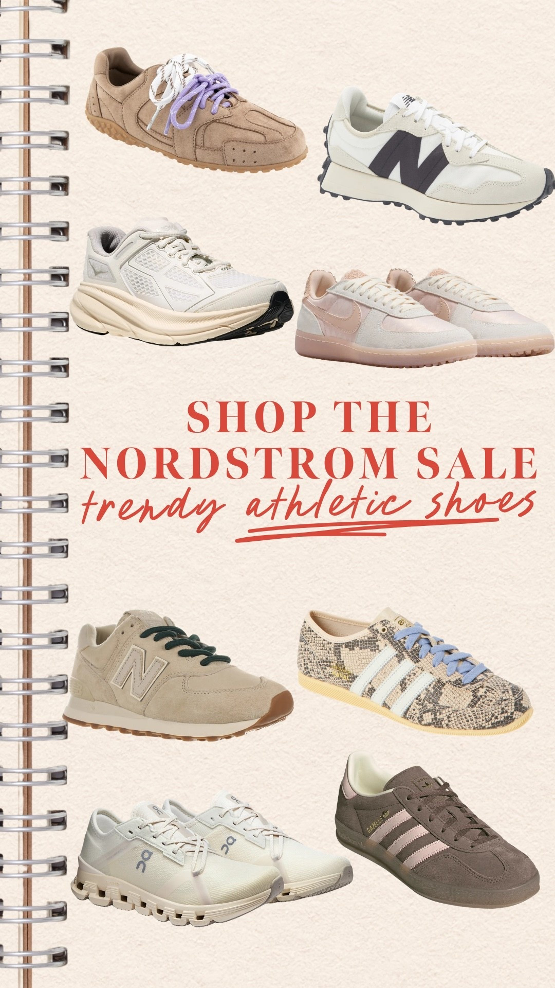 Shop the Nordstrom sale 
Women’s athletic shoes
Hokas, on cloud, adidas, new balance all on sale!

#LTKSeasonal #LTKSaleAlert