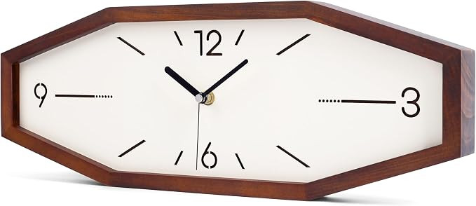 Wooden Retro Wall Clocks, 18 Inches Square Clocks Rectangular Wall Clock | Amazon (US)