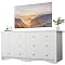 YESHOMY TV Stand White Dresser, Entertainment Center with 6 Drawers for 65 inch Television, Wood ... | Amazon (US)
